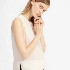 NWT Everlane‎ The Clean Silk Shell Tank Top 4 Blush Pink Sz 4